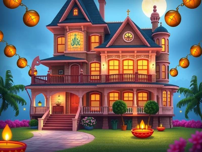Homescapes Diwali Event Homescapes Diwali event with decorated mansion